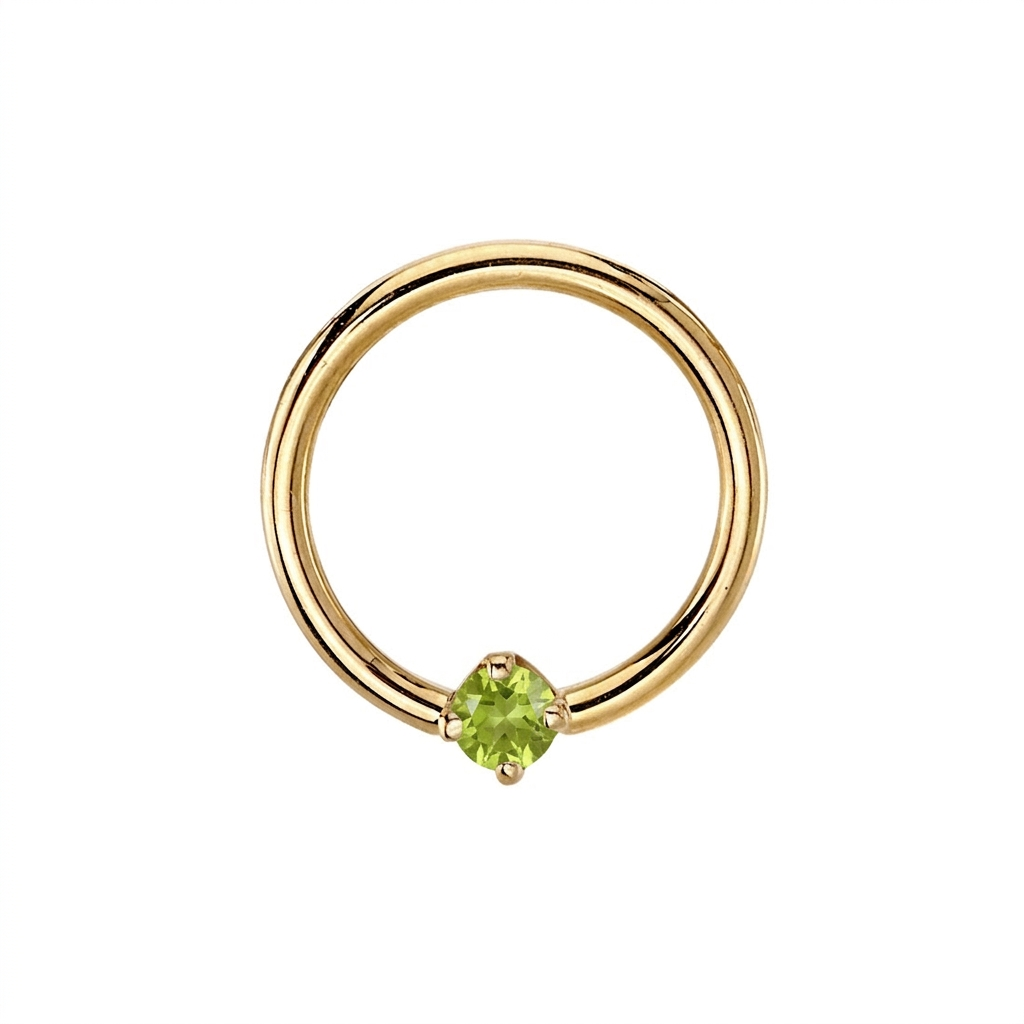 Fixed Prong Seam Ring — 14k Yellow Gold — BVLA piercing jewellery
